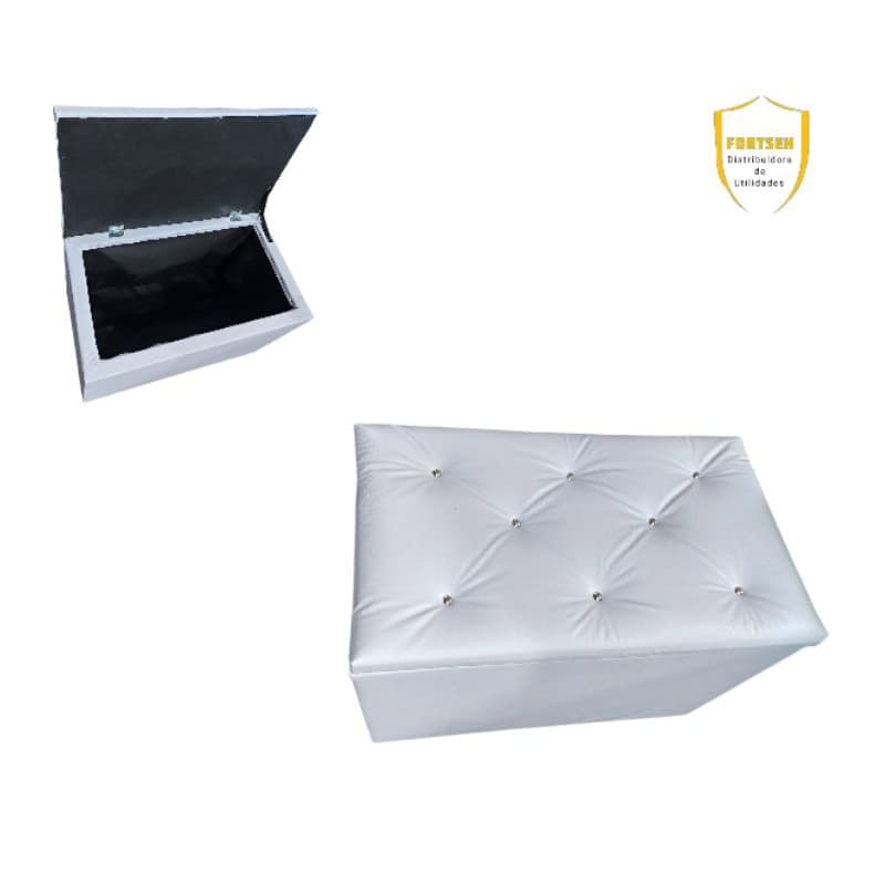 Puff Baú Decorativo Organizador Objetos Brinquedos