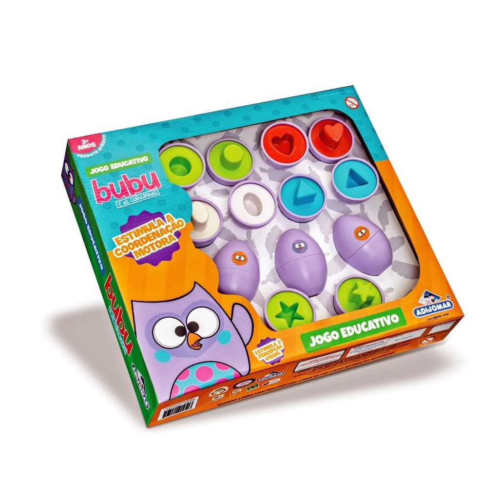 Jogo De Encaixe Bubu E As Corujinhas Atividade Infantil - Adijomar