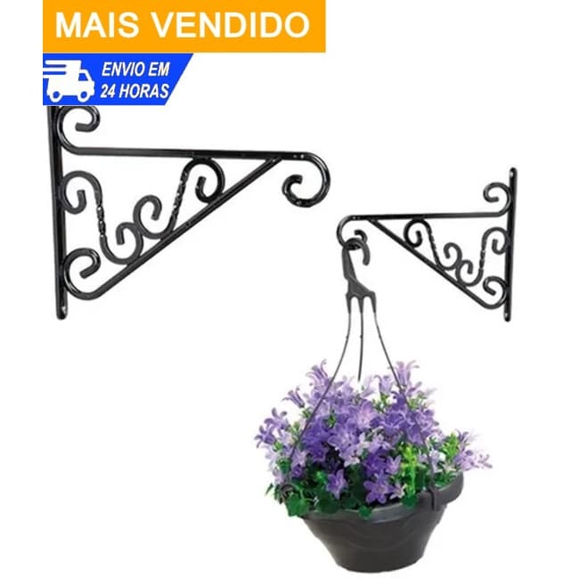 Suporte para pendurar vaso na parede gancho de parede mão francesa