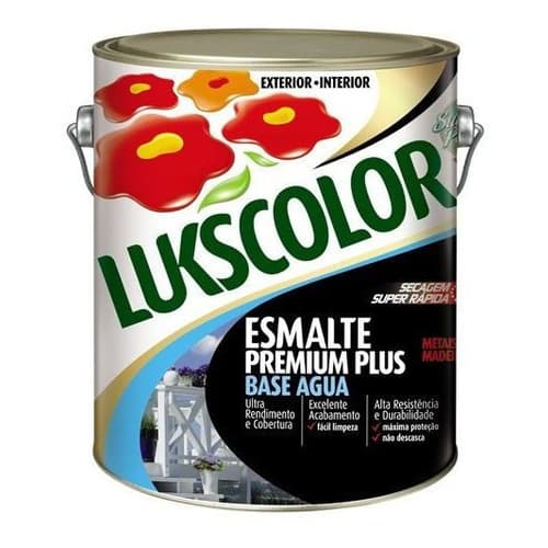 Tinta Esmalte Madeira Metal Azulejo Branco Base de Água 3,6L - Brilhante/Acetinado/Fosco - Lukscolor