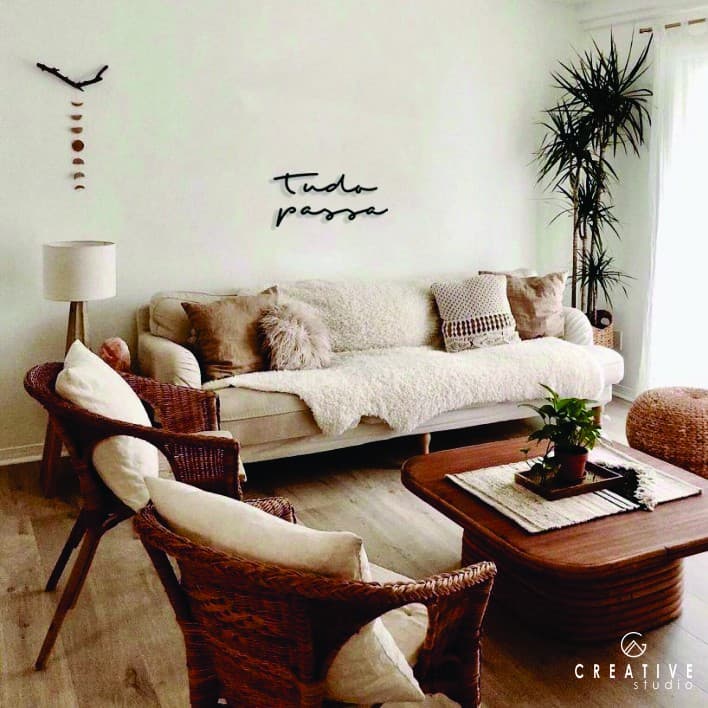 Lettering Decorativo Tudo passa - MDF 3mm Decoração Sala Quarto