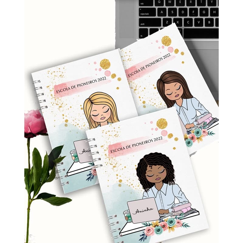 Caderno Escola de pioneiros COM NOME DO COMPRADOR, JW AVATAR, testemunhas de Jeová