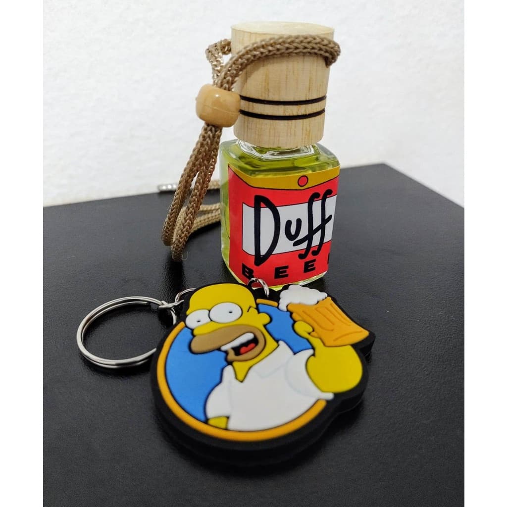 Cheirinho para carro personalizado Duff Beer vários aromas + chaveiro emborrachado Homer