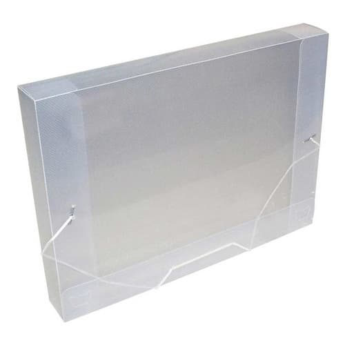 Pasta Aba Elastica Plastica Oficio 40mm Cristal Pct.c/10 Acp