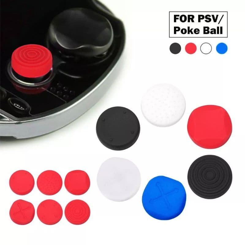 PS Vita capa analógico, silicone, borrachinha, botão, grip, joycon psv playstation vita play station vita gamer portátil