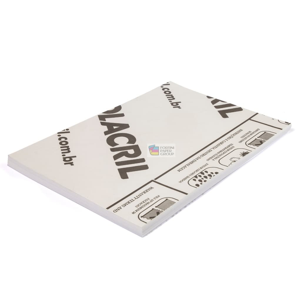 100 Folhas Papel Offset Adesivas A3 fosco