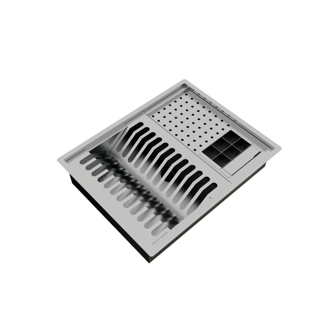 Escorredor Calha Úmida Lateral Quadratta 50x40 com Porta Esponja