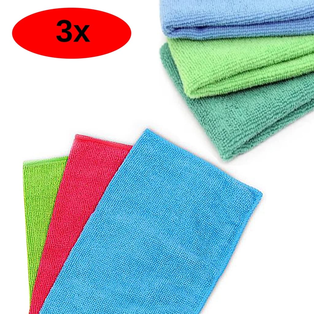 Kit 2 Panos Microfibra Polimento Carro Automotivo Limpar 30x40