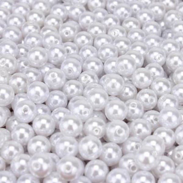 Perola inteira Abs com furo 12 mm -COR BRANCA - 500 gramas pacote - Artesanato