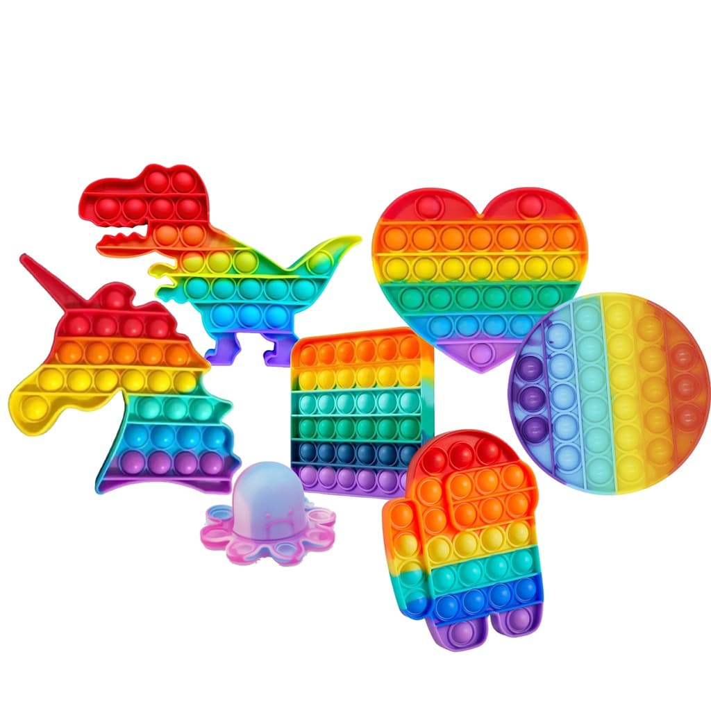 Brinquedo Pop It  Sensorial Anti Stress Fidget Toys Colorido Autismo Crianças e Adultos