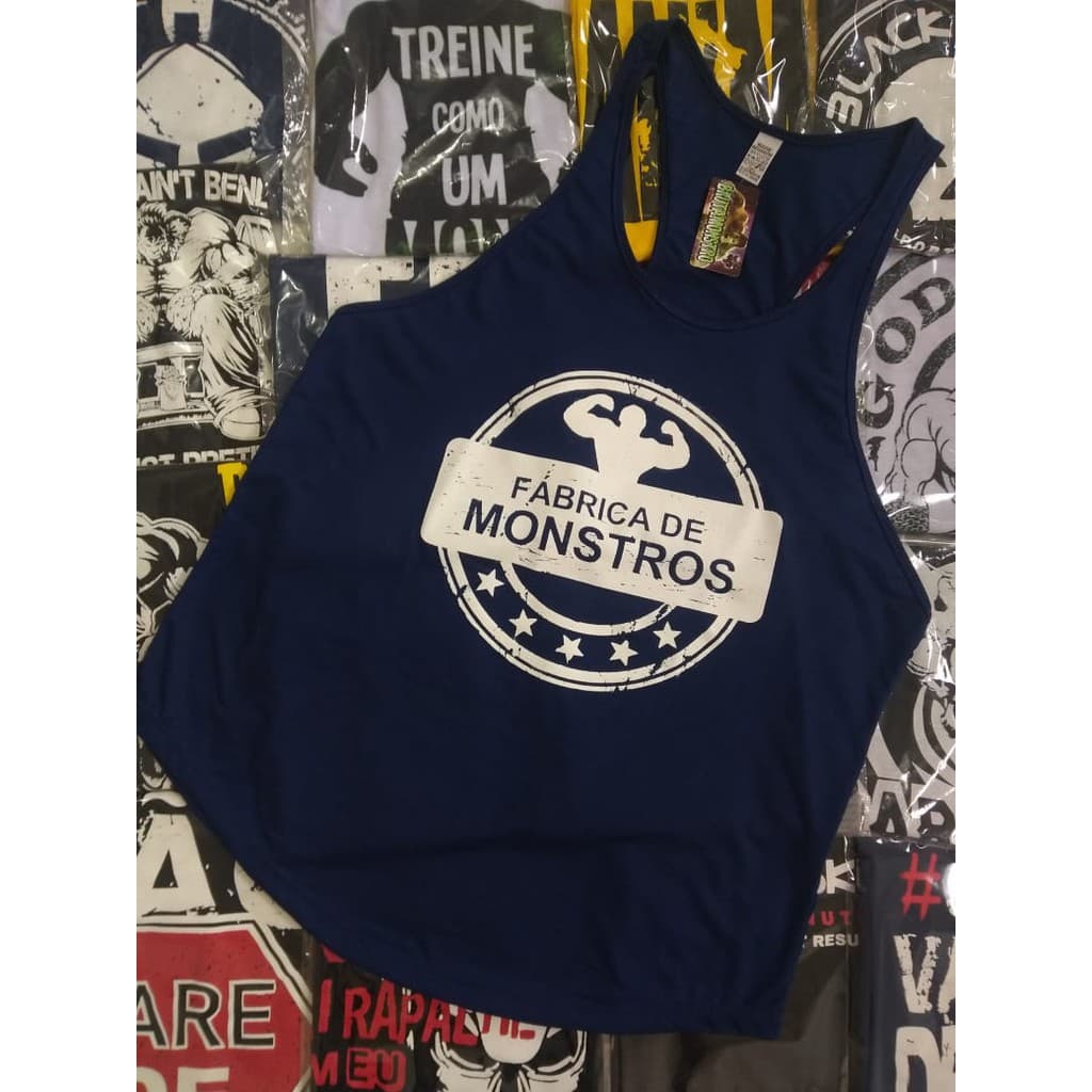 Camiseta de Academia Masculina Regata Academia Treino Fábrica de Monstro Qualidade Barato!