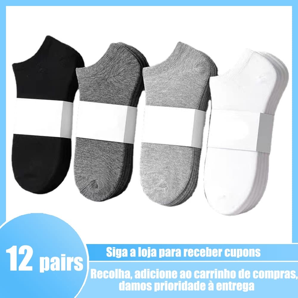 Duas cores de Homens e Mulheres meias secando rápido Oferta especial Kit 12 Pares Meias Masculina Soquete Cano Curto Preto 38 Ao 44  fast shipping