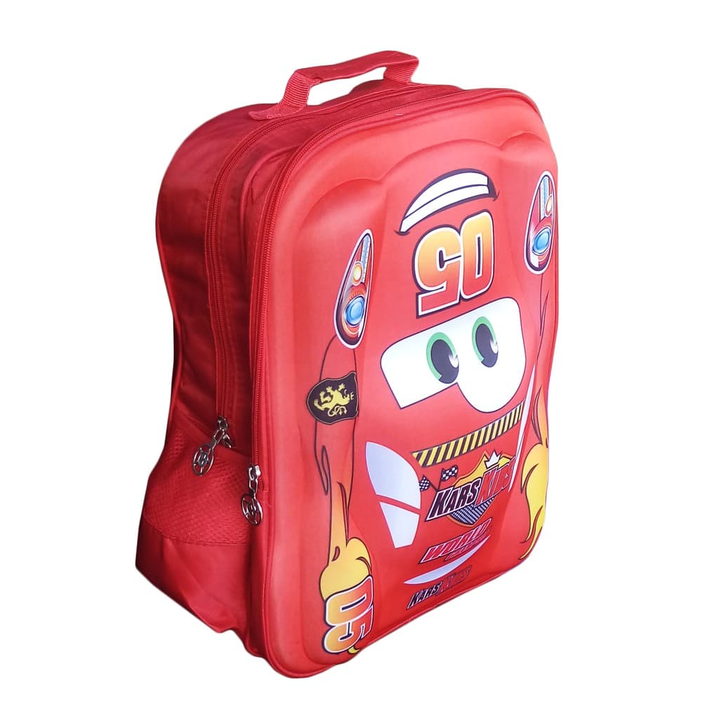 Mochila Carros Azul Ou Vermelho Relevo 3d