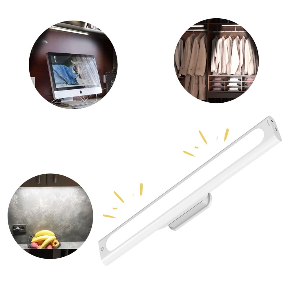 Lâmpada Luminária de Teto Casa Barra Led Recarregável Usb Quarto Cozinha Portátil Spot Armários Closet Nichos sem Fio