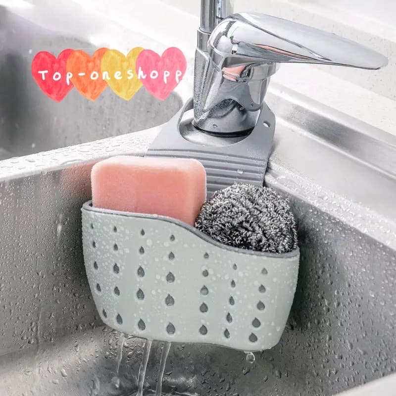 Acessórios de cozinha KIT 2 PÇS organizador de utensílios de cozinha suporte ajustável de esponja de sabão de pia de pressão suporte de cozinha cesta