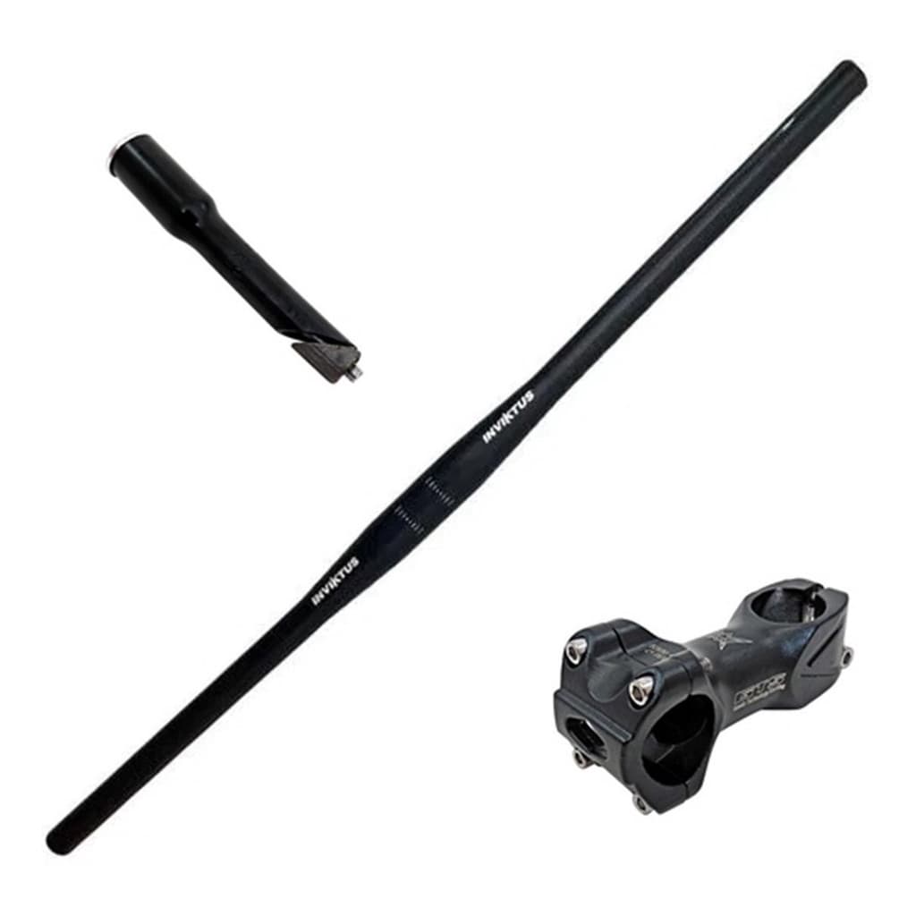 Kit Guidao Reto Com Mesa Avanço + Adaptador Incluso Preto.