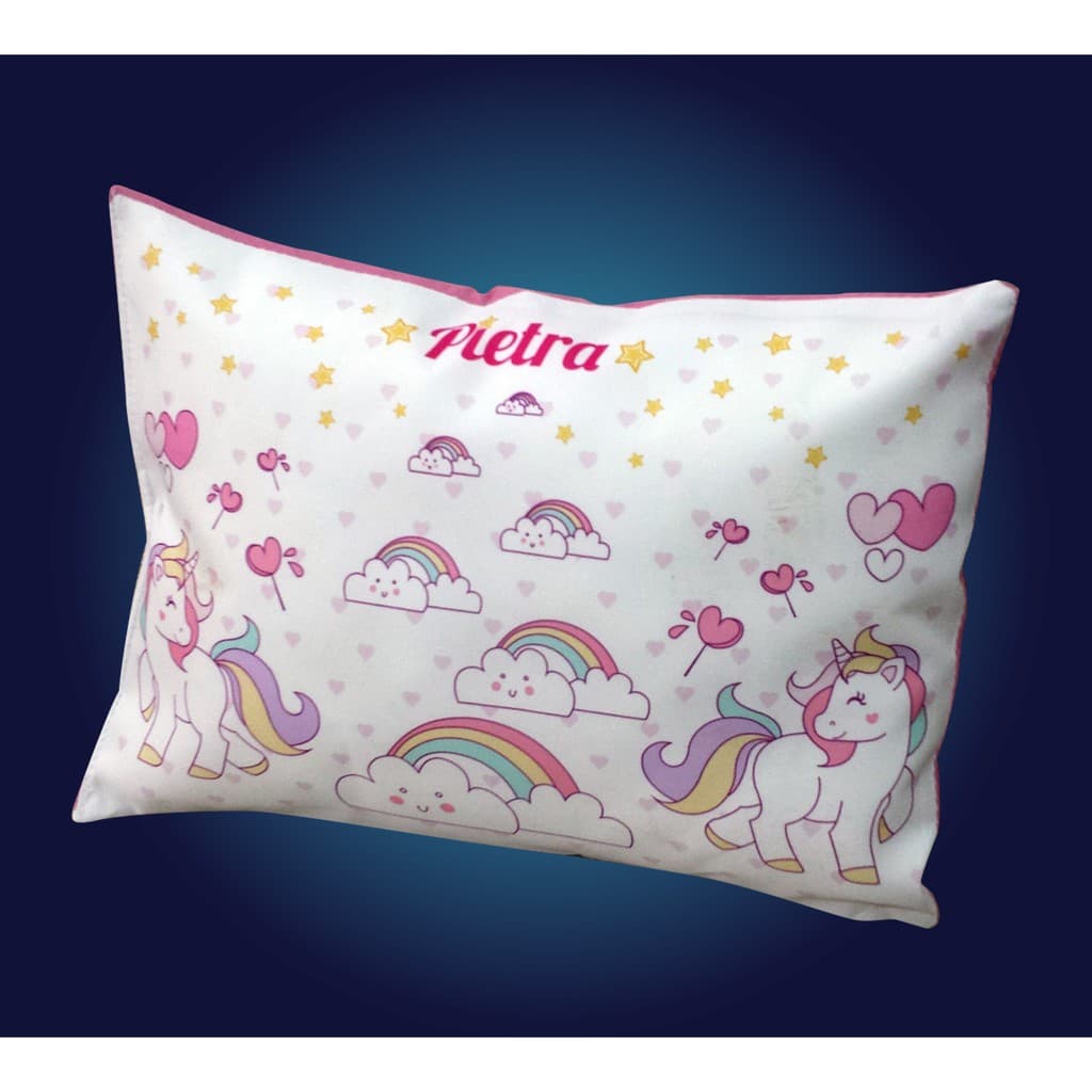 Almofada Rosa Personalizada de Unicórnio
