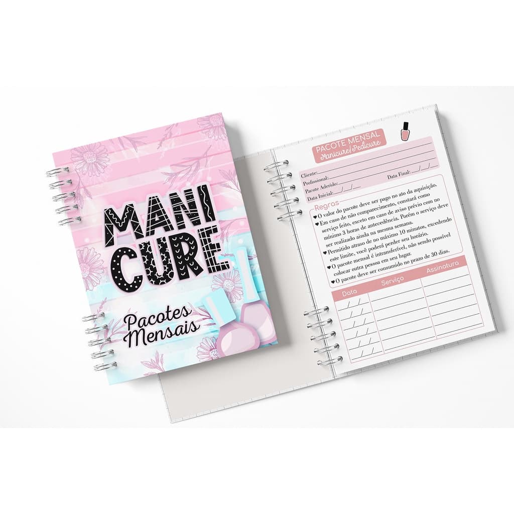 Caderno de Pacotes Mensais da Manicure (P0013)