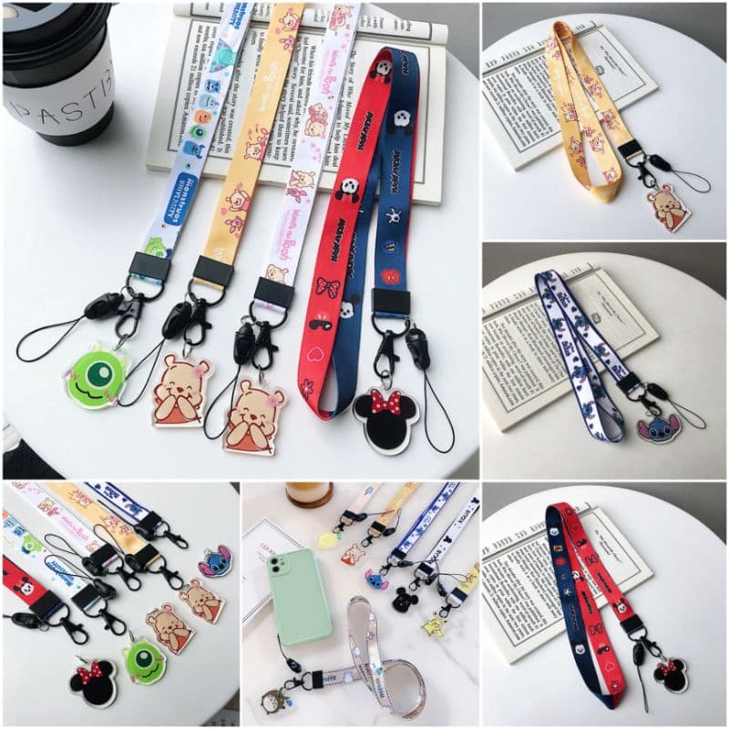 Cordão Com Pingente Para Crachá / Celular / Cartão de Identificação / Chaves
