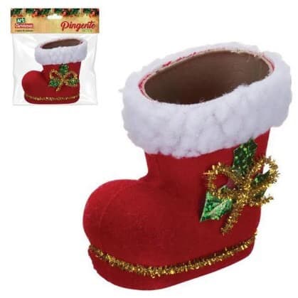 enfeite de natal bota10x9cm