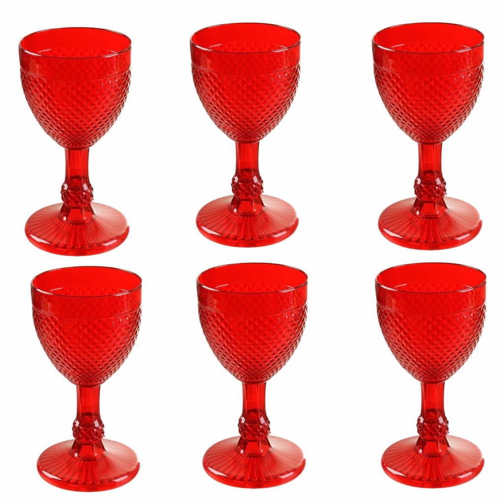 Jogo De 6 Taças Para Água/vinho Bico De Jaca 320ml