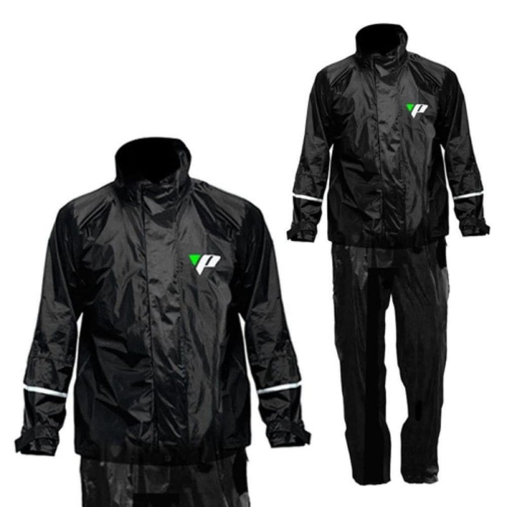 Capa Chuva Pantaneiro Nylon Preta Moto Motoqueiro com gola jaqueta e calça
