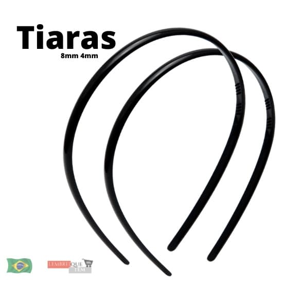 Tiara cabelo 8mm 4mm - tiaras para cabelo