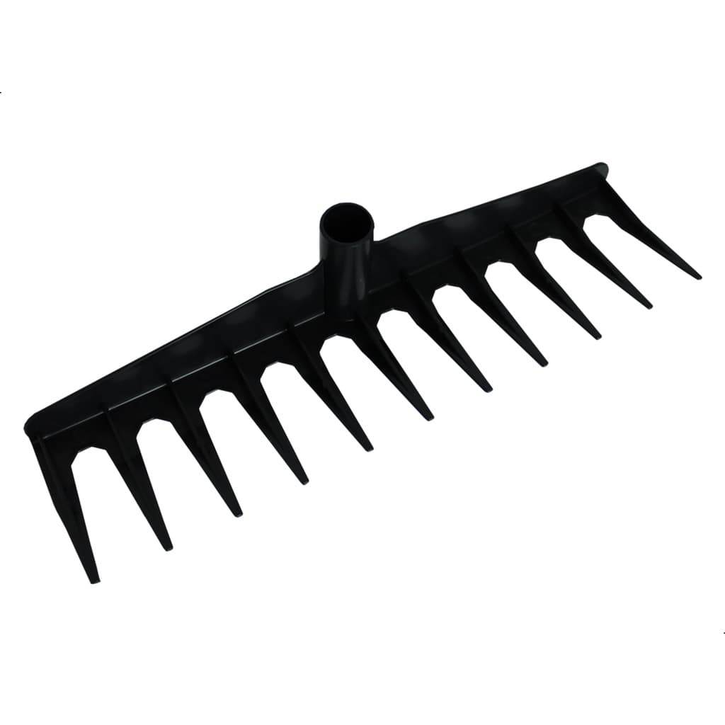 Vassoura Jardim Rastelo Plástico Folhas Grama N°11 Preto