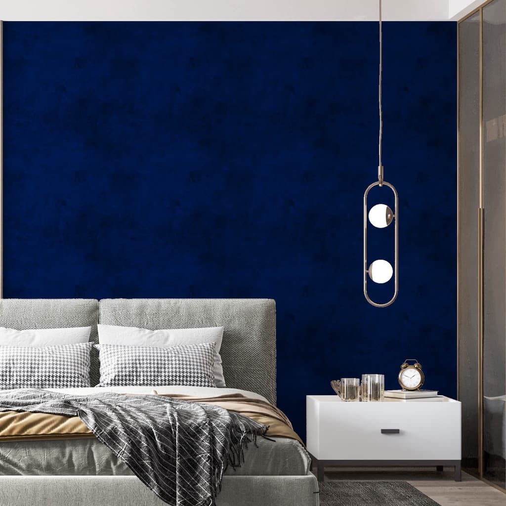Papel De Parede Adesivo Azul Dark - Vinil Autocolante