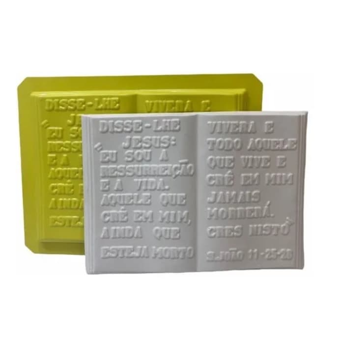 Molde Forma Abs Bíblia Ressurreição e a vida Gesso 34x25cm Profissional
