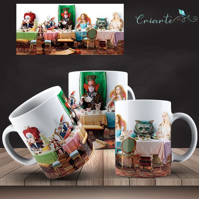 Caneca Porcelana Coleção Alice no País das Maravilhas  #18