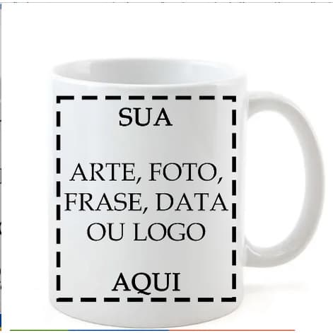 Caneca Personalizada com foto, Caneca de Porcelana com foto 325 ML. Caneca personalizada com sua arte!