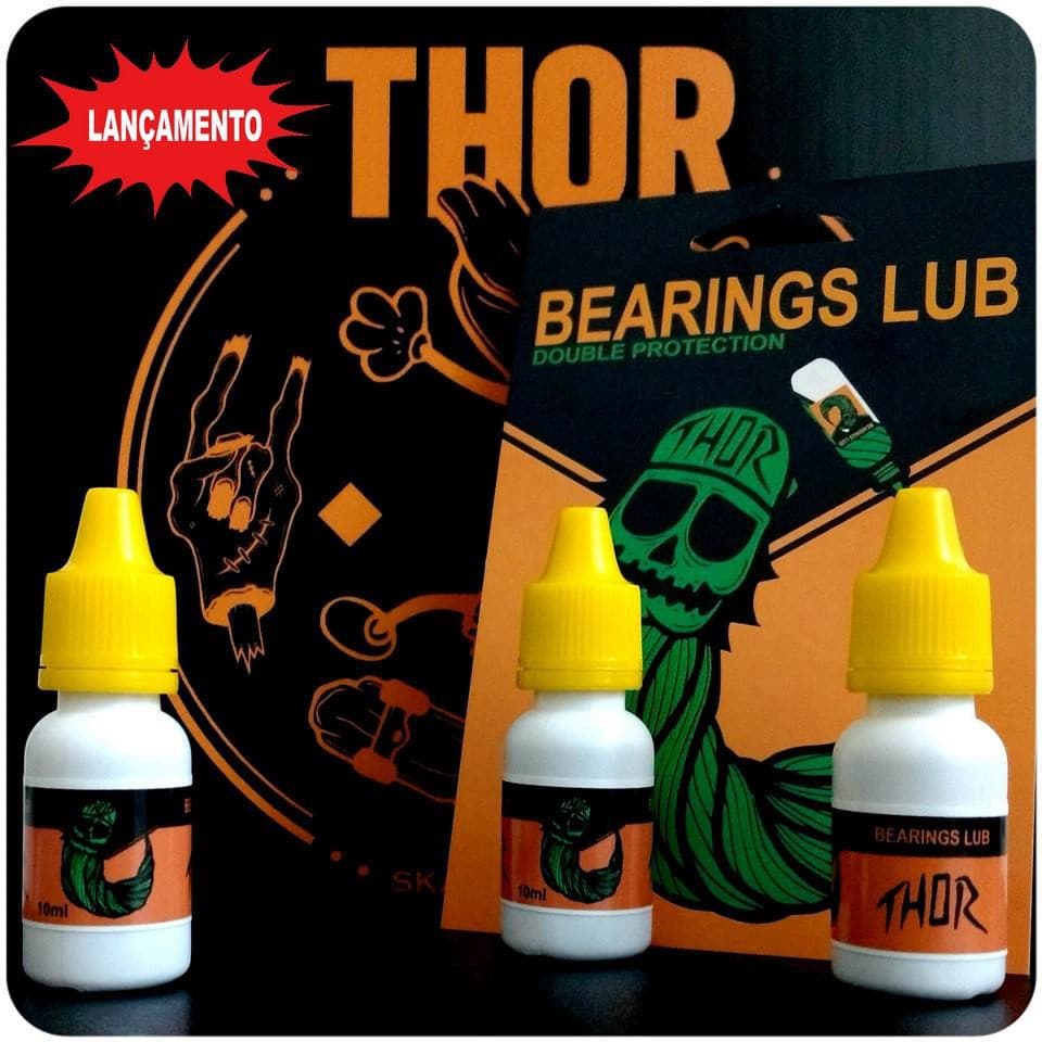 Lubrificante Thor Bearings Lub Double Protection 10ml - Skateboard Ou Longboard Óleo P/ Rolamento de Skate
