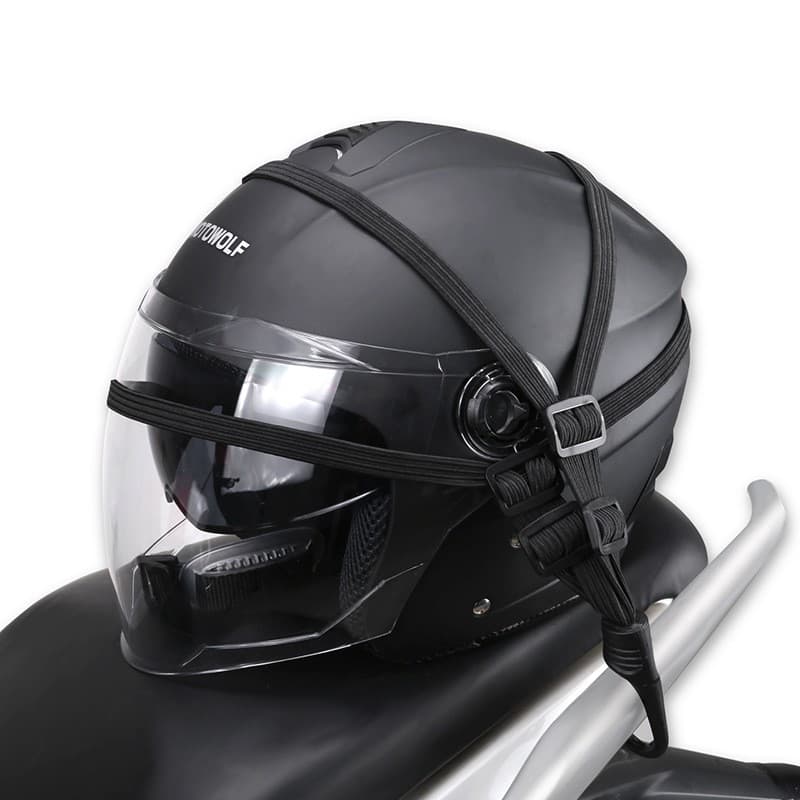 59CM Tiras De Capacete Da Motocicleta Moto Força Retrátil Bagagem Corda Elástica Cinta Fixa 2 Gancho
