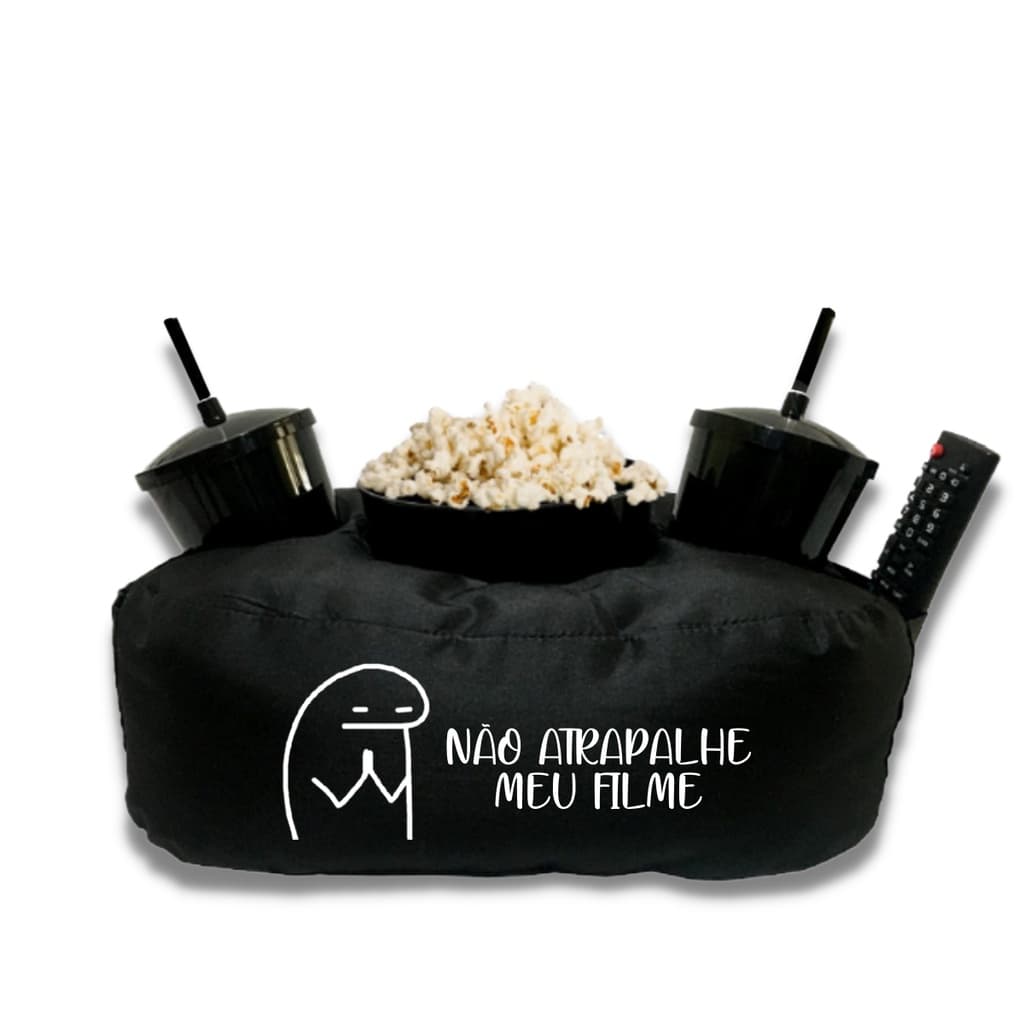 Almofada Porta Pipoca Casal Não Atrapalhe Meu Filme