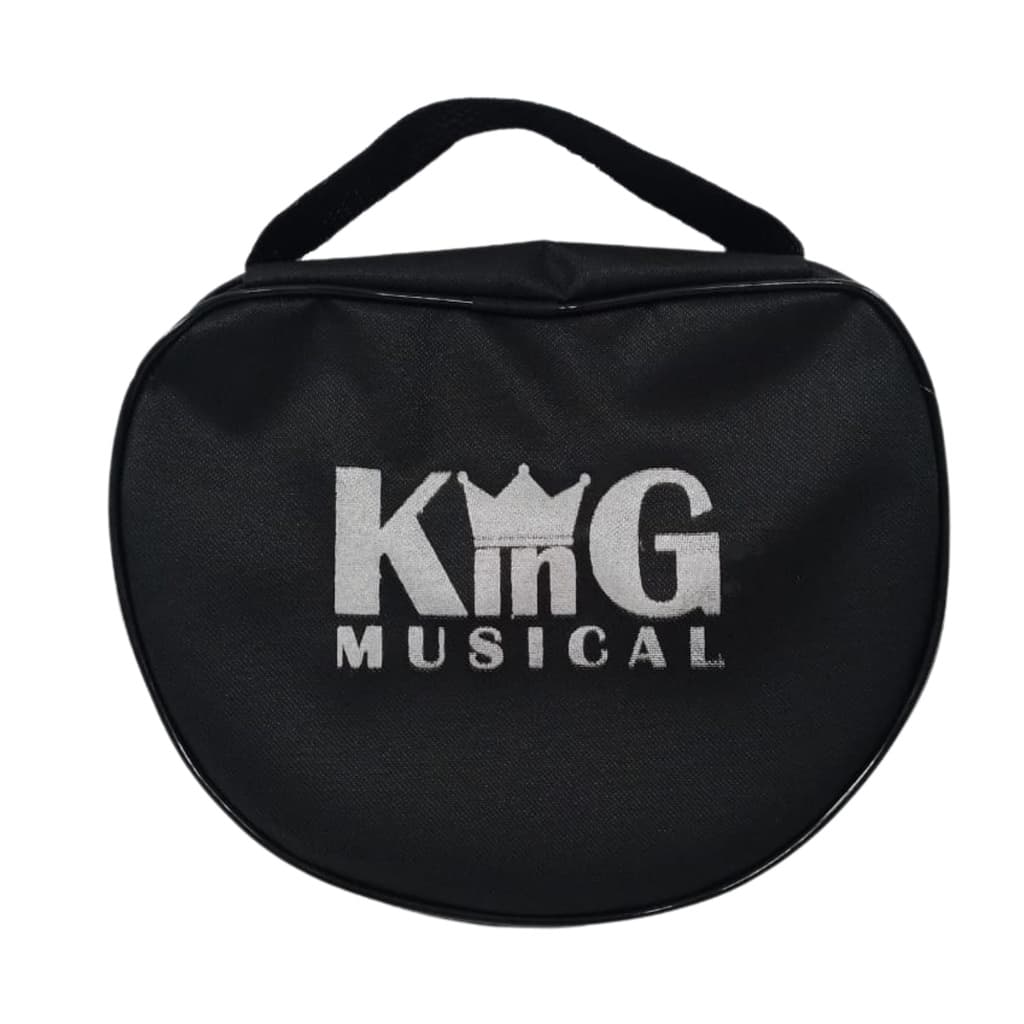 Capa Para Pandeirola Meia Lua Simples Preta King Musical