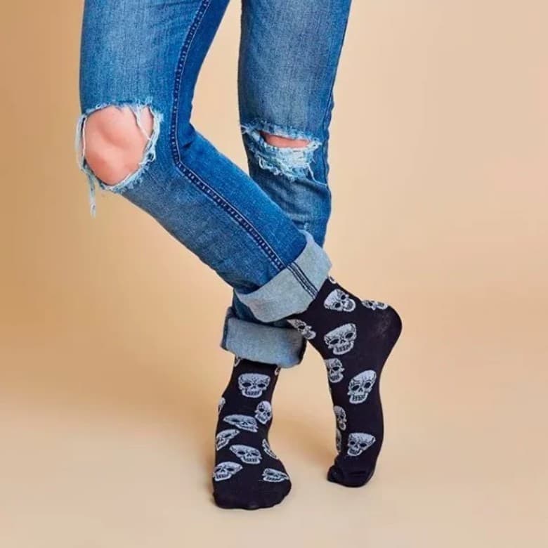Meia Divertida Unisex Várias Estampas Academia Dia Dia Esporte
