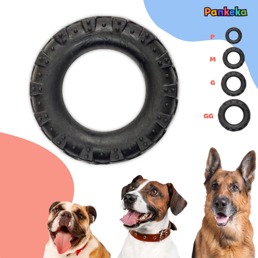 Brinquedo pet para cachorro - Pneu borracha - resistente - todos os tamanhos