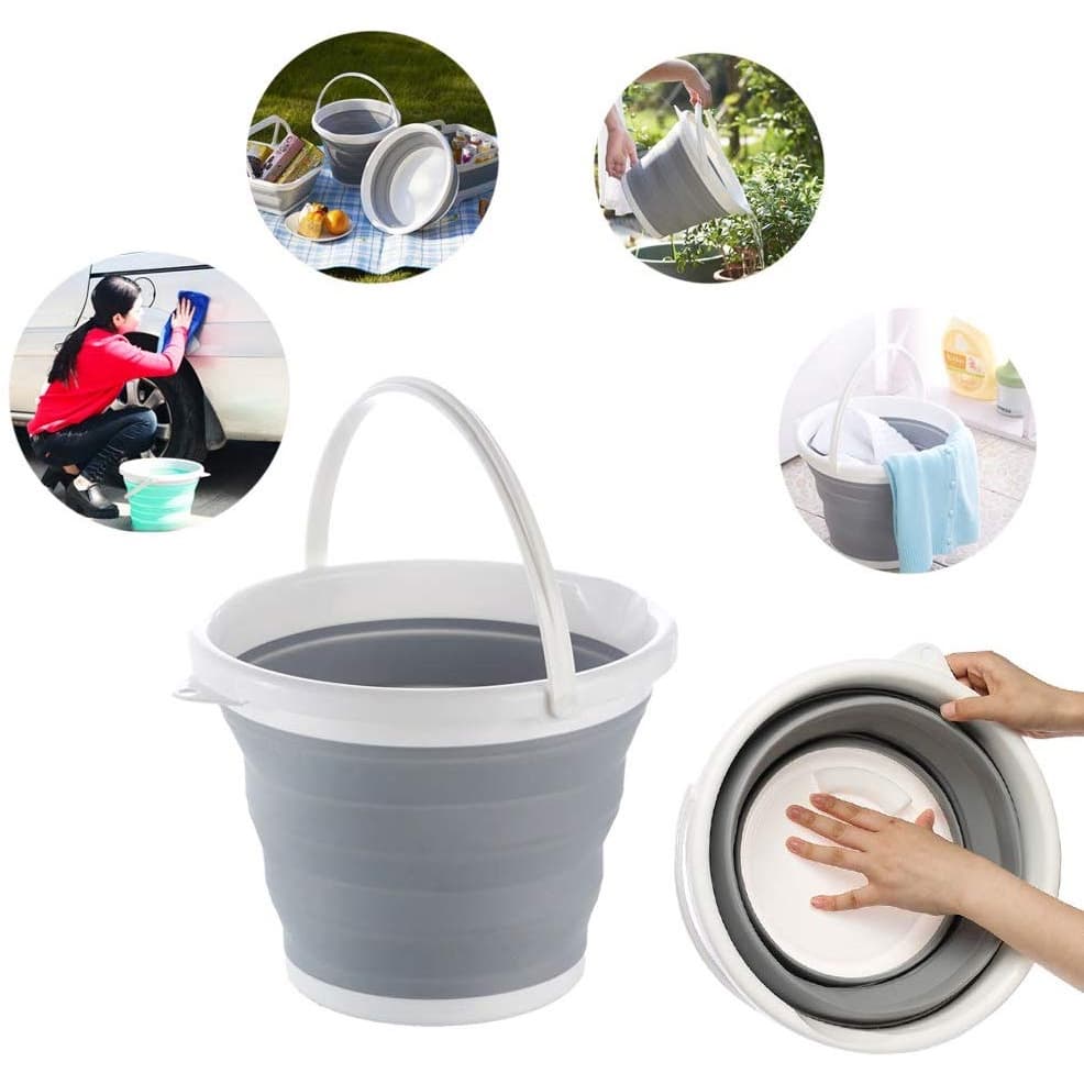 Balde Dobrável Retrátil 10 Litros Silicone