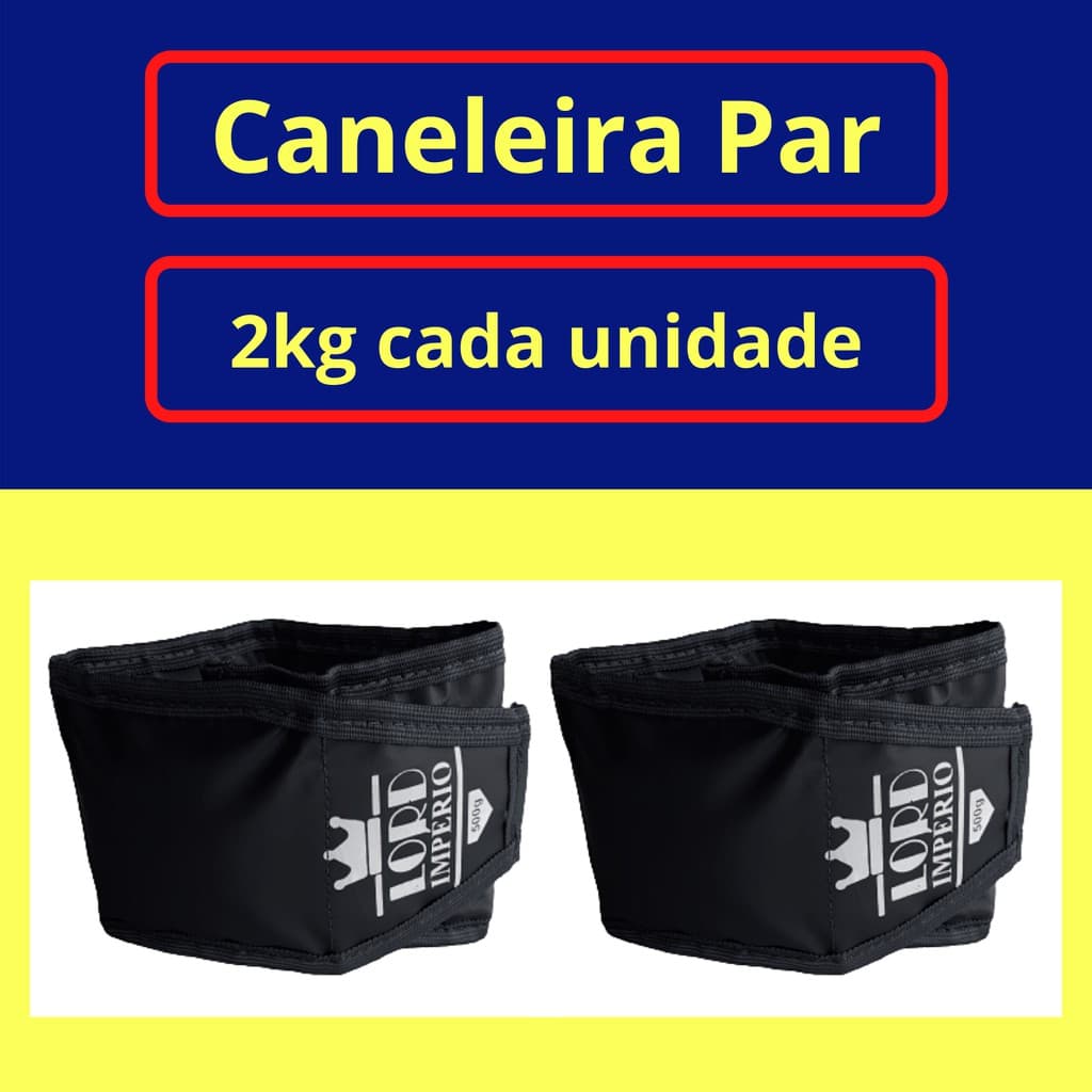 Tornozeleira Caneleira Peso 2kg Par - preto -  Lord Império