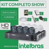 Kit 4 câmeras Intelbras 20metros completo alta definição - AF01