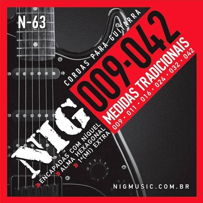 Encordoamento Guitarra NIG N-63 .009-.042 - Níquel.