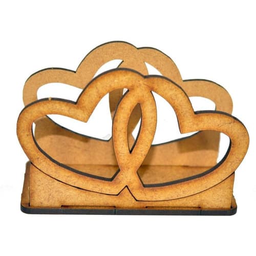 Kit 10 Porta Guardanapo Em Mdf 3mm Corações