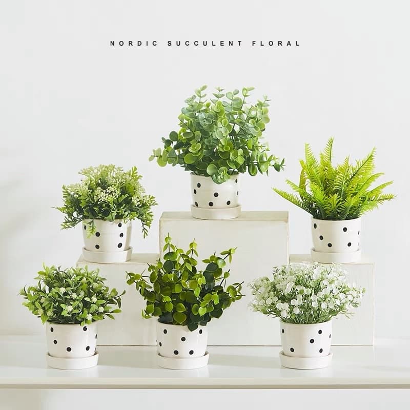 Plantas Matinho de folha Artificiais Buquê Folha Folhagem Arbusto Casa Escritório Jardim Decoração De Casamento