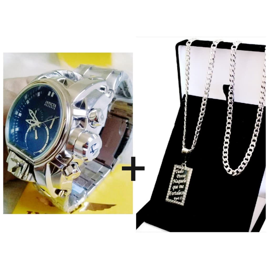 Relógio Masculino Zeus bolt + Corrente Pulseiraa Pingente