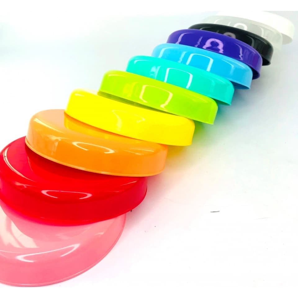 5 Unidades Tampa Plástica Para Pote Vidro De Palmito 110MM