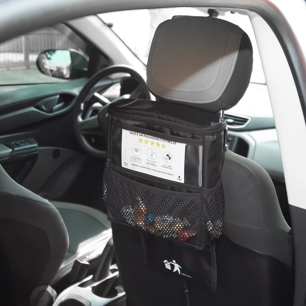 Bolsa Top Térmica Com Gelo Reutilizável Impermeável Reforçada Visor para Informativos Lixeira e Bolsos em Tela