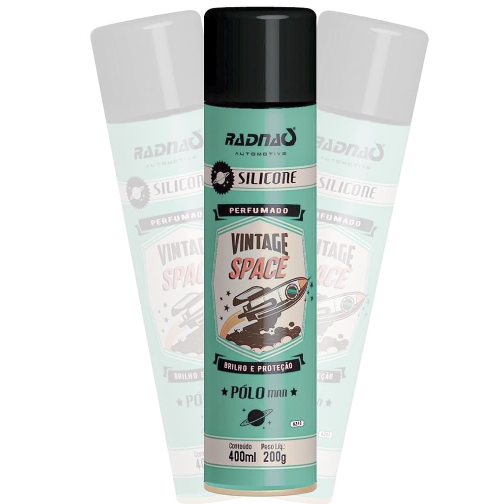 Silicone Spray Perfumado Automotivo Space Pólo Man Rosa Radnaq 400ml
