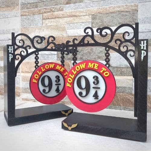 Aparador De Livros Harry Potter Plataforma 9 3/4 Hogwarts Apoia Livro Apoiador Pomo de Ouro Plataforma Varinha