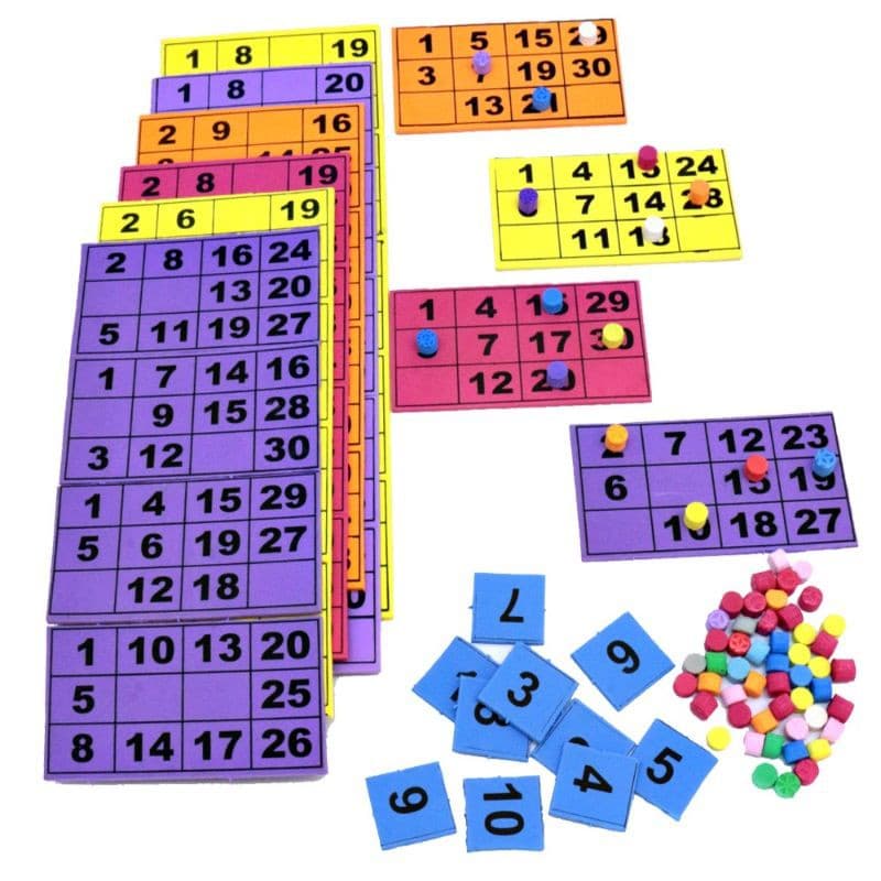 Jogo Educativo '' Bingo De Números Em Eva